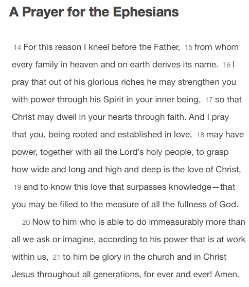 Ephesians 3:14-21